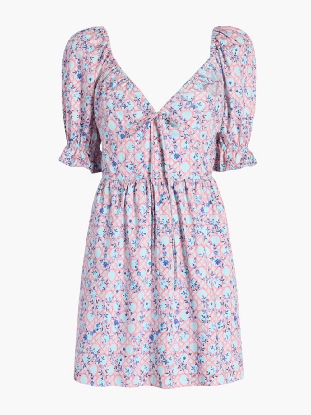 Hill House Home- Ophelia Mini Dress - Basketweave Vine Pink - M
